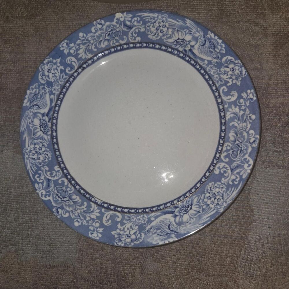 Antiqueue & White Davenport Royal 10" Dinner Plates Set of 2  farmhouse